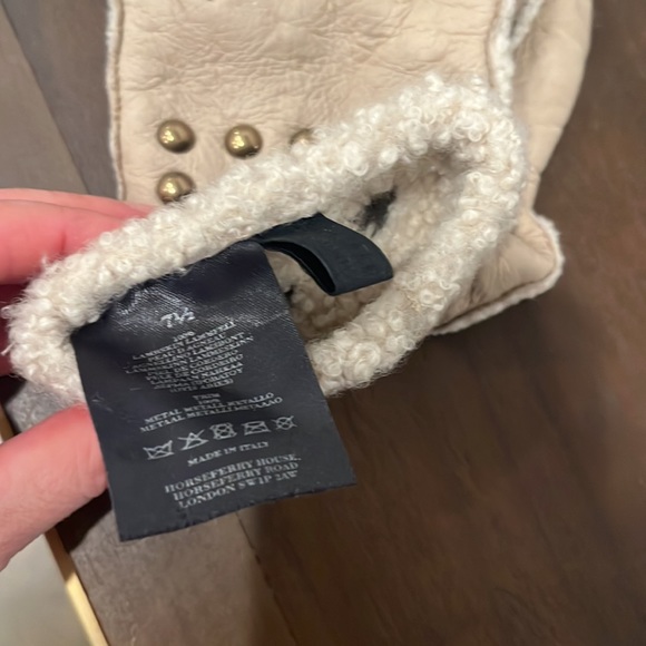 Burberry leather studded gloves Sz 71/2 - Picture 6 of 6